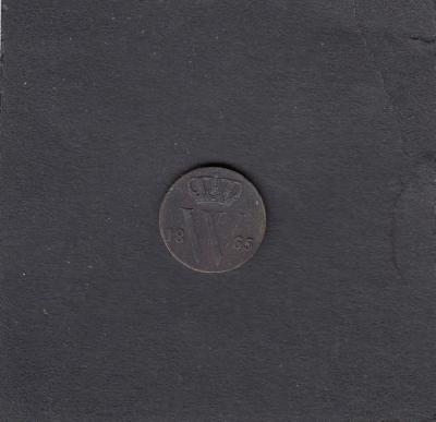 Beschrijving: 1/2 Cent WILLEM III